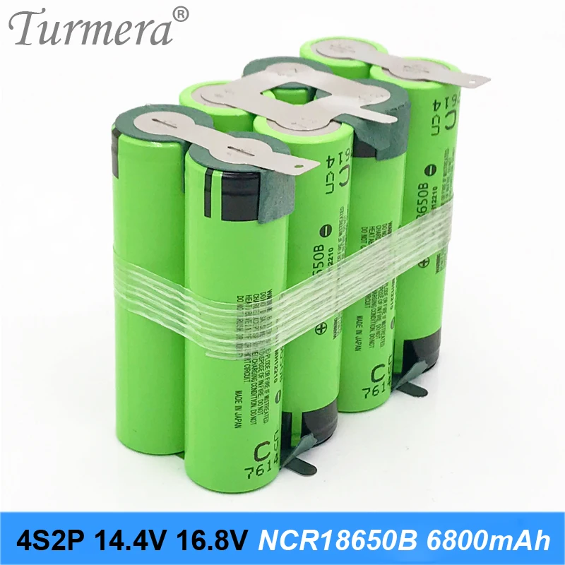 4s2p аккумулятор 18650 шт ncr18650b 6800 мАч 16 8 в 14 4 В сварочный припой батарея для отверток