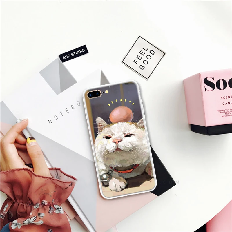 YOUTIME design fashion phone case for iphone 7 plus 6 6s PC hard back cover cool anti-knock cat lovely cute animals pattern |