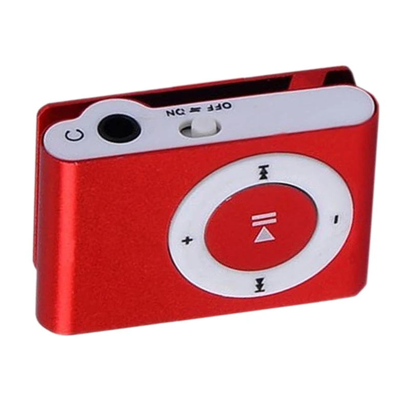Red 100 шт портативный mp3-плеер мини клип MP3-плеер Водонепроницаемый Спорт MP3 плейер Волкман lettore MP3 - Color: Red