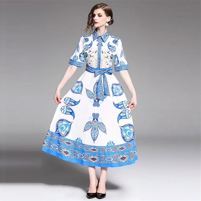 Летнее платье подиумные платья 2020 Женская качественная модная с коротким