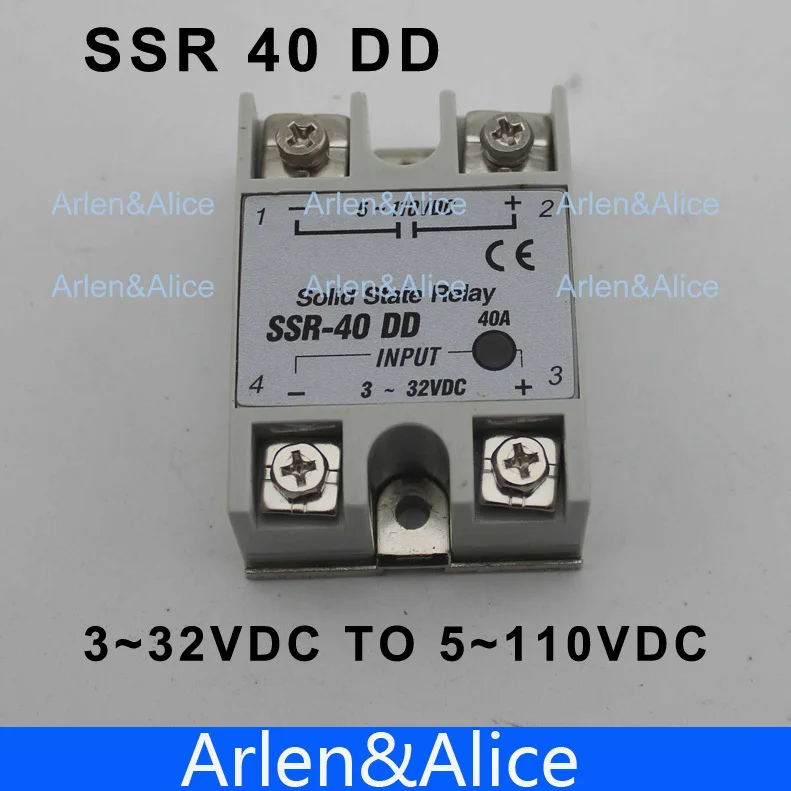 40DD SSR вход 3 ~ 32VDC нагрузка 5 110VDC DC Однофазное твердотельное реле постоянного