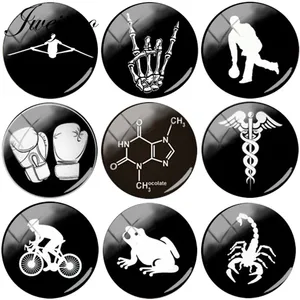 JWEIJIAO спортивный боксерский СКОРПИОН для верховой езды, стеклянный кабошон изображение купола, демонстрационная бижутерия с плоской спинкой сделай сам