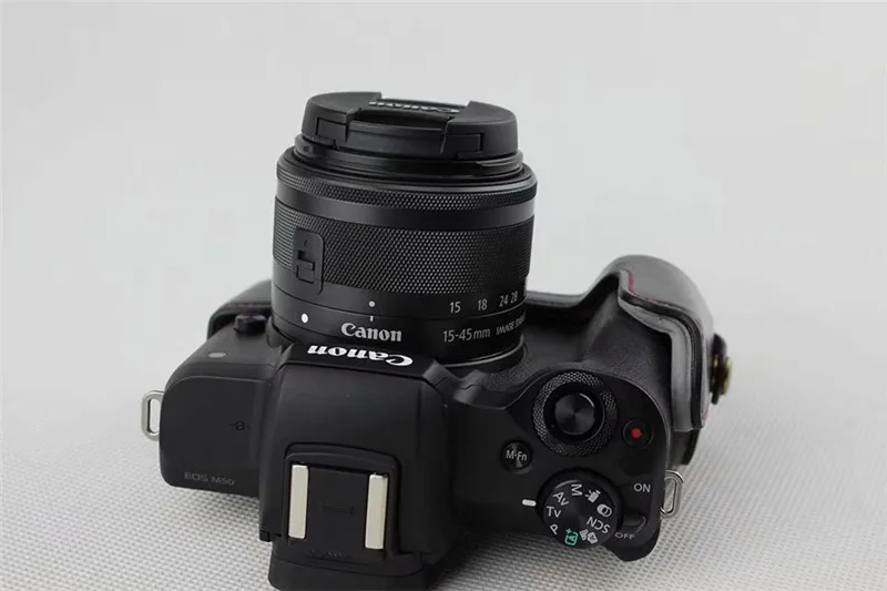Защитный чехол из искусственной кожи для камеры Canon EOS M50 EOSM50|Сумки