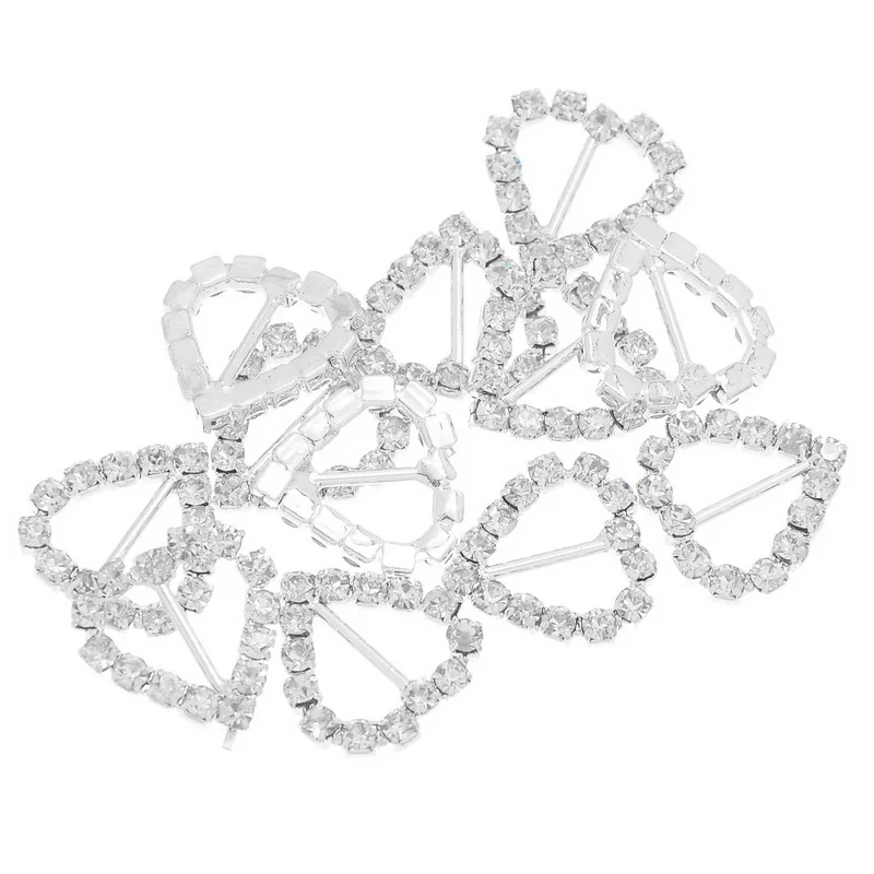 Горячая Распродажа 2016 ленточные слайдеры со стразами в форме сердца для одежды