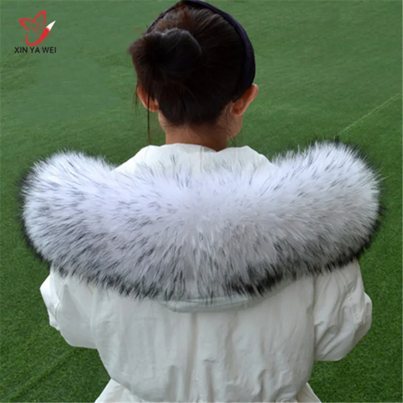 New 2019 Winter 100% Raccoon Fur Real Natural Collar &amp Womens Scarf Fashion Coat Sweater Scarves Luxury Neck Cap |
