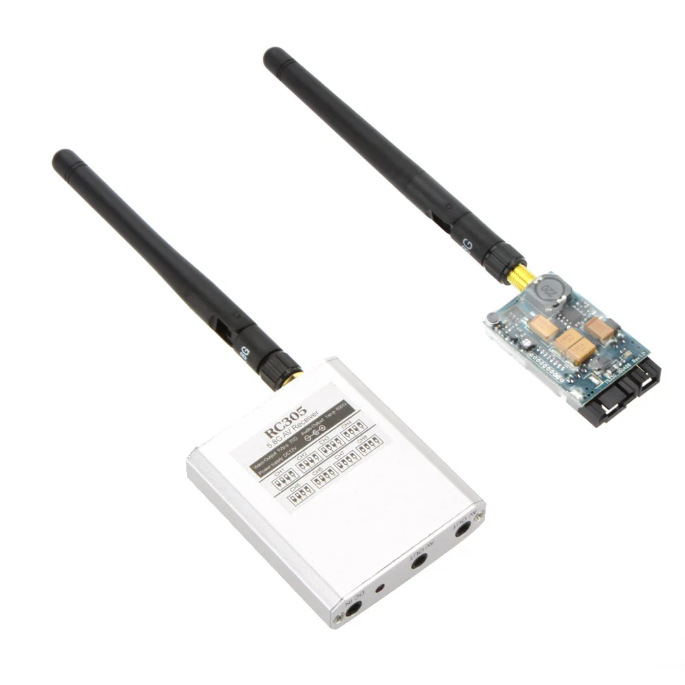 Комплект ресивера 5 8G 200mW 2KM 2000M FPV видео аудио 8 каналов AV передатчик TX GHz RX для