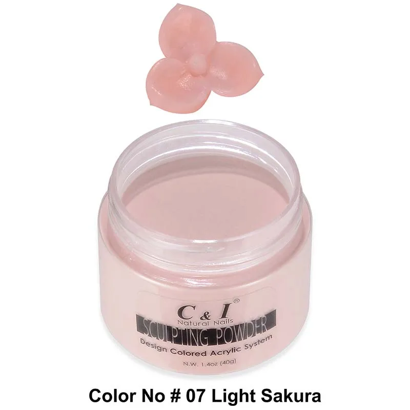 Acrylic Powder #07 Ligiht Sakura Sculpting for Nail Beauty 40g |