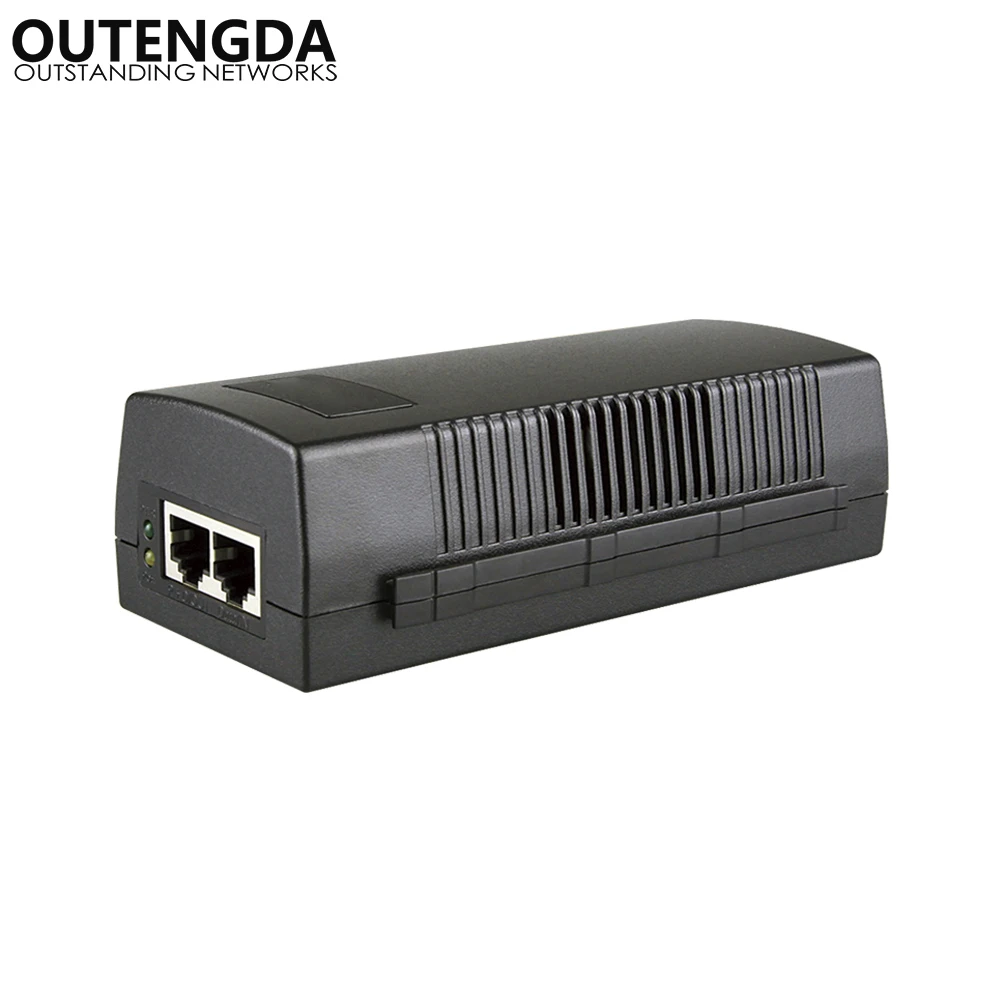 1000Mbps Gigabit Single Port 48-56V 30W Network PoE Injector Mode A 12+ 36- Endspan Power Over Ethernet with IEEE802.3at