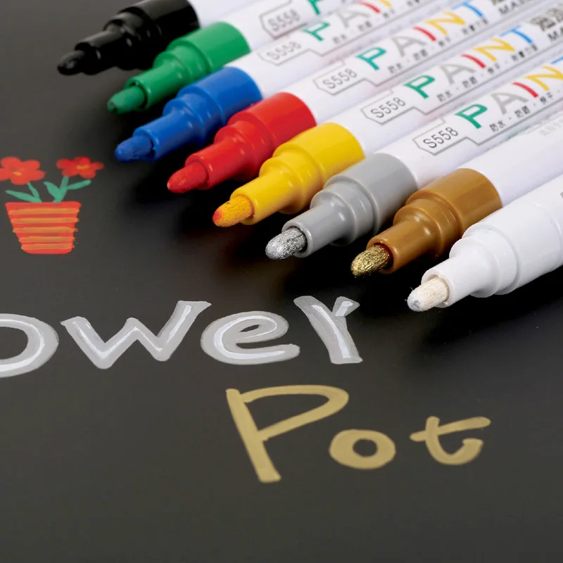 Перманентные водонепроницаемые фломастеры Deli с закругленным носком мгновенная