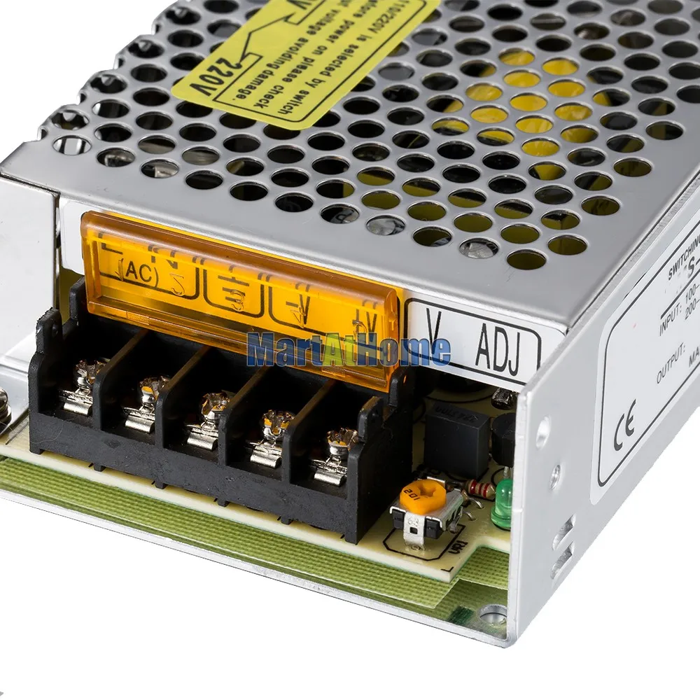 Мини импульсный источник питания 75W 12 V/24 V DC 6A/3A одиночный выход защита от перегрузки