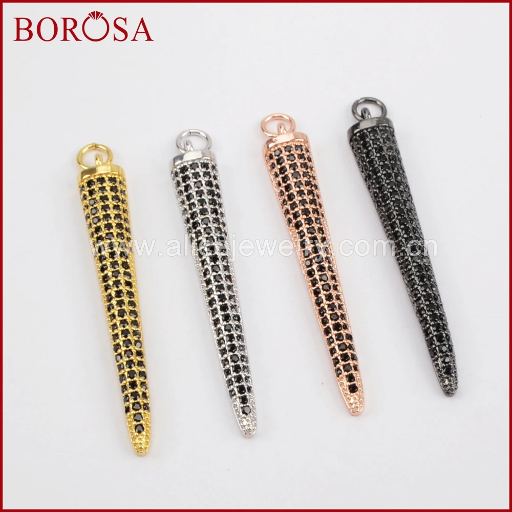 Женская подвеска BOROSA 10 шт. с длинной оплеткой из кубического циркония маленькая