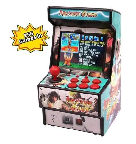 Blue Новинка 2,8 дюймов встроенные 156 классические игры для детей ретро мини аркадная портативная игровая консоль 16 бит игровой плеер - Цвет: Blue