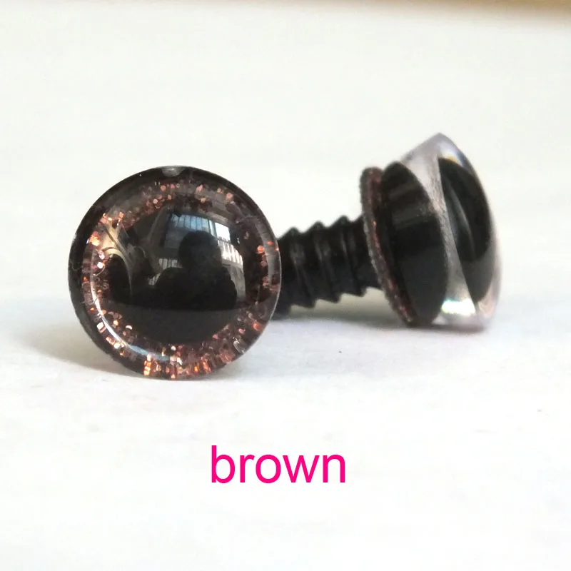 

30pcs 9mm/12mm/14mm glitter safety eyes for toy/Plastic safety eyes +washer/7 color can choose