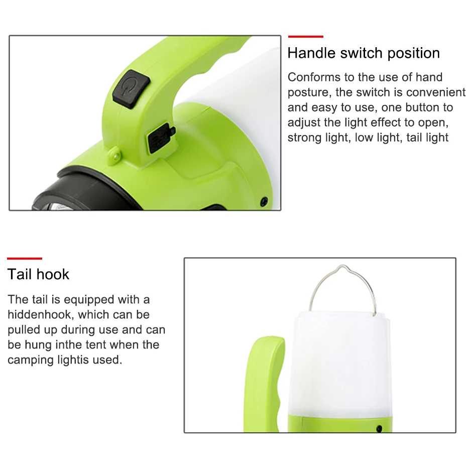 Портативный светодиодный перезаряжаемый Рабочий фонарь двойной светильник s 10