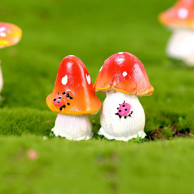 Мини-фигурки из смолы для любителей рукоделия, лебедь, божья коровка, гриб, единорог, белка, для влюбленных, микро Ландшафтный орнамент, фигурка, сказочные Садовые принадлежности