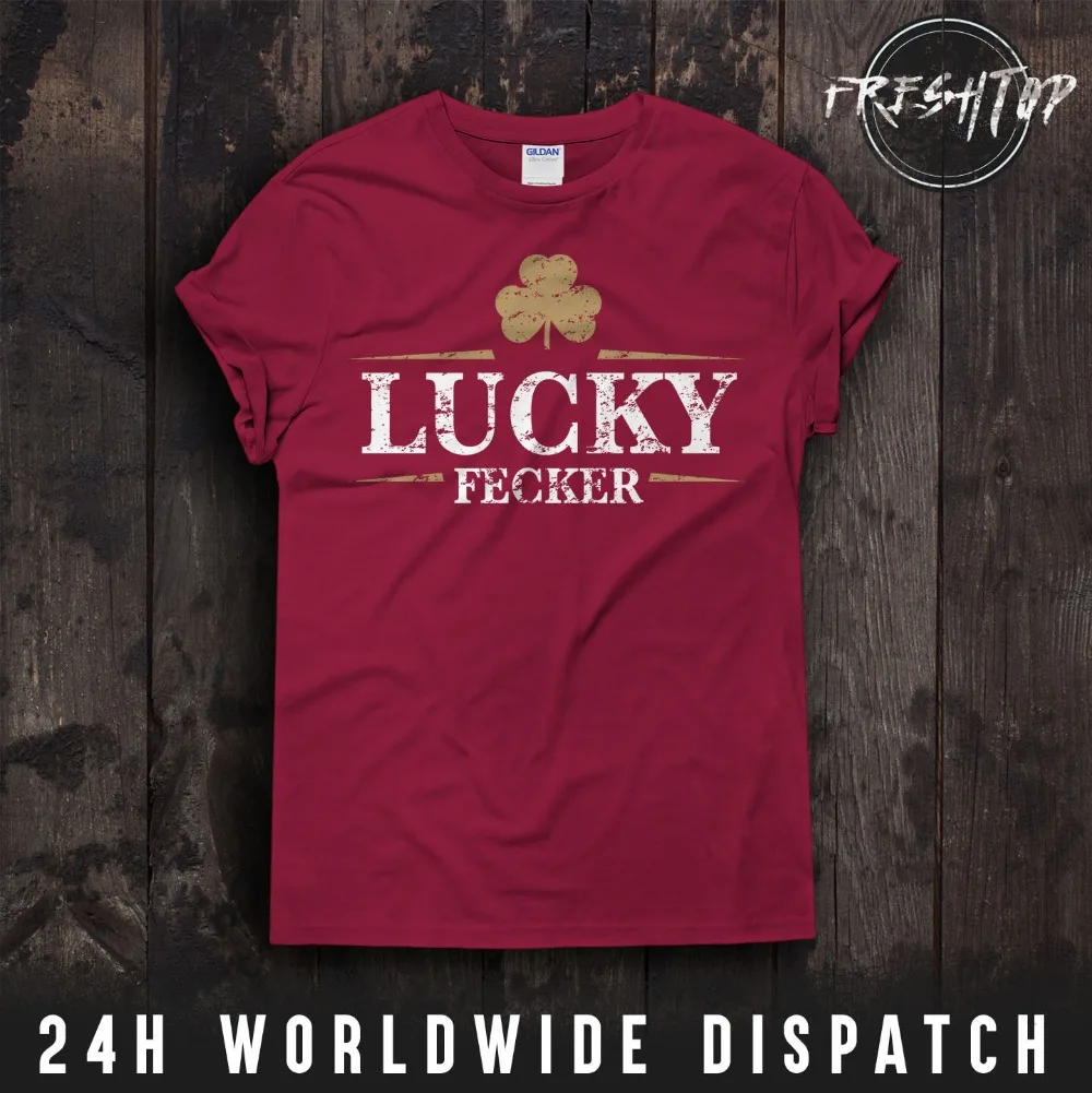 2019 горячая Распродажа 100% хлопок женская футболка ко Дню Св. Патрика Lucky Fecker