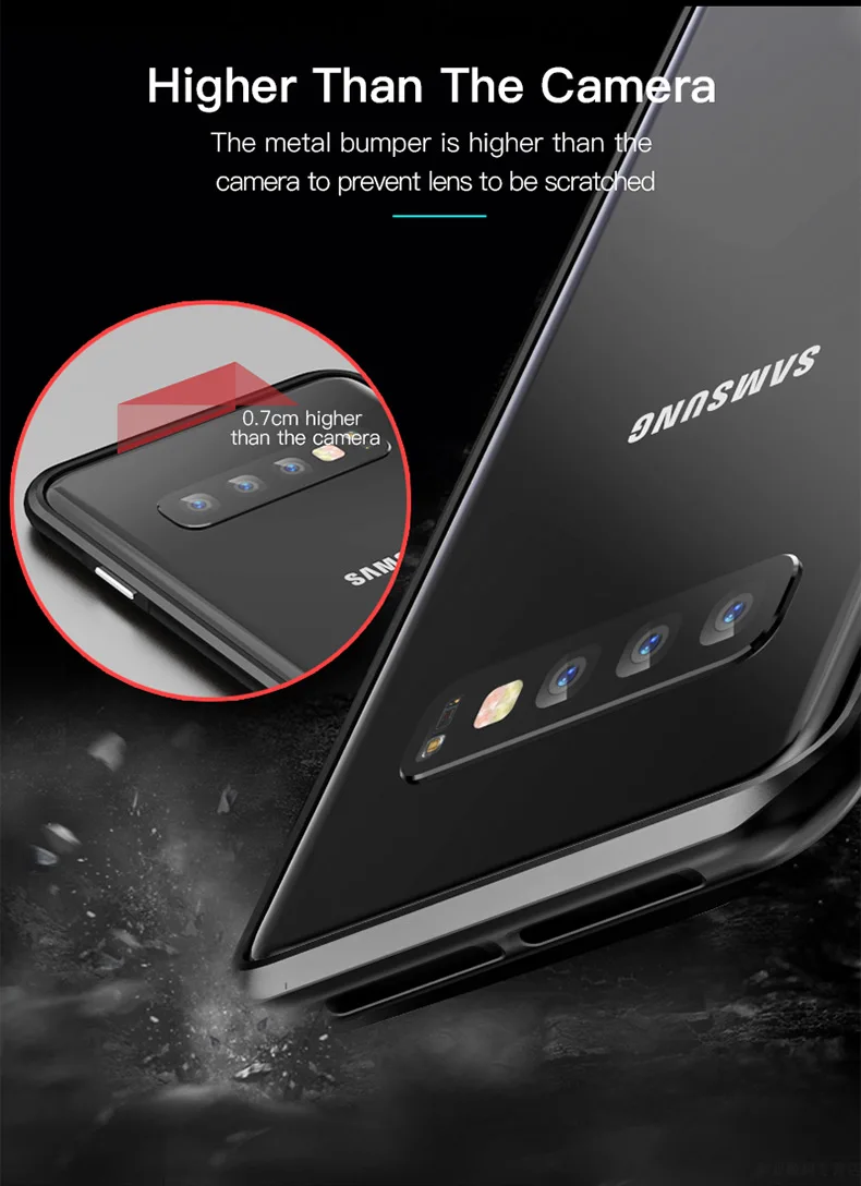Изогнутый металлический чехол-бампер LUPHIE для samsung Galaxy S10 Plus S10e, алюминиевый бампер для samsung S10 Plus S10e, роскошный чехол s