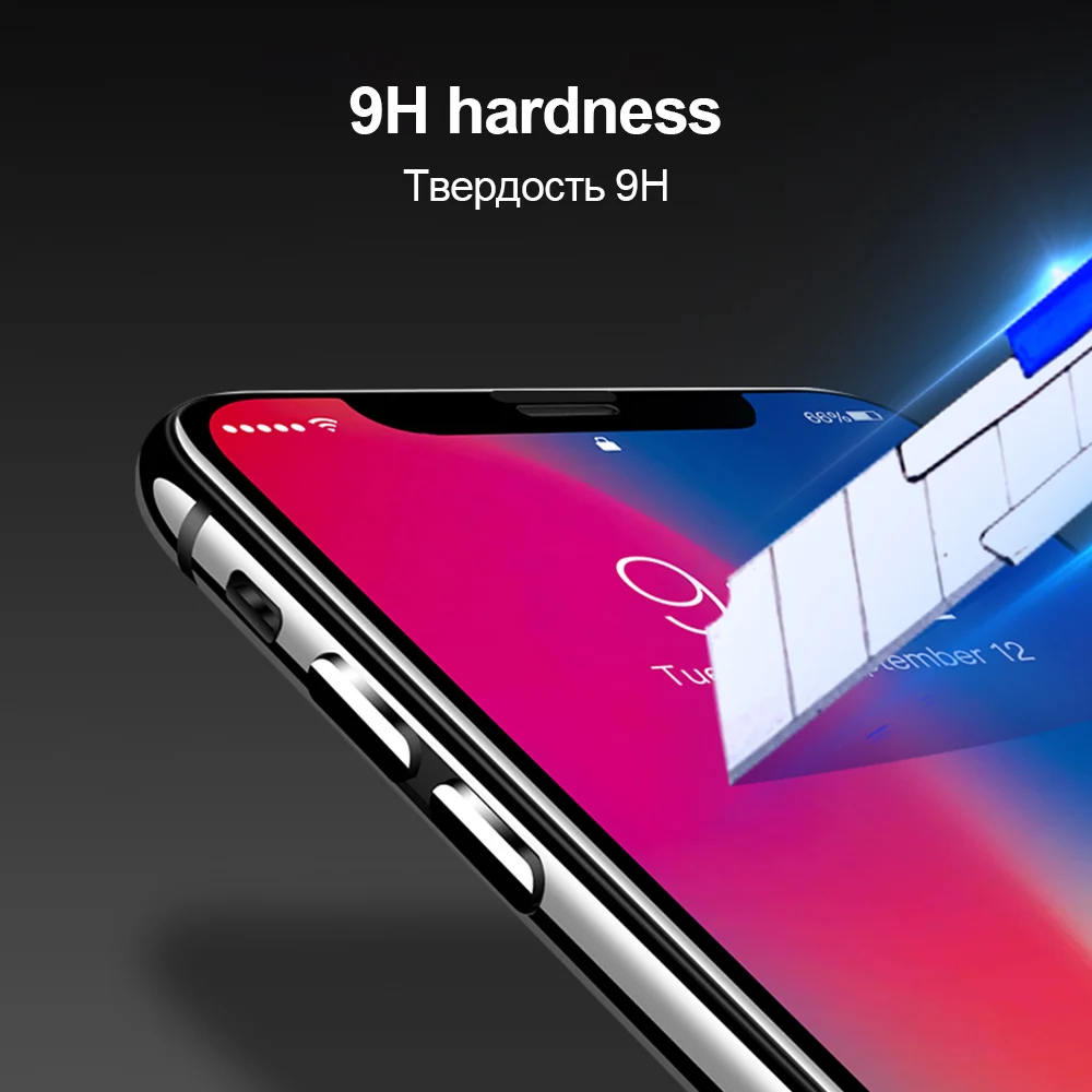 5D закаленное стекло для iPhone X XS Защитная пленка экрана Защитное XR Max 2018 | Мобильные