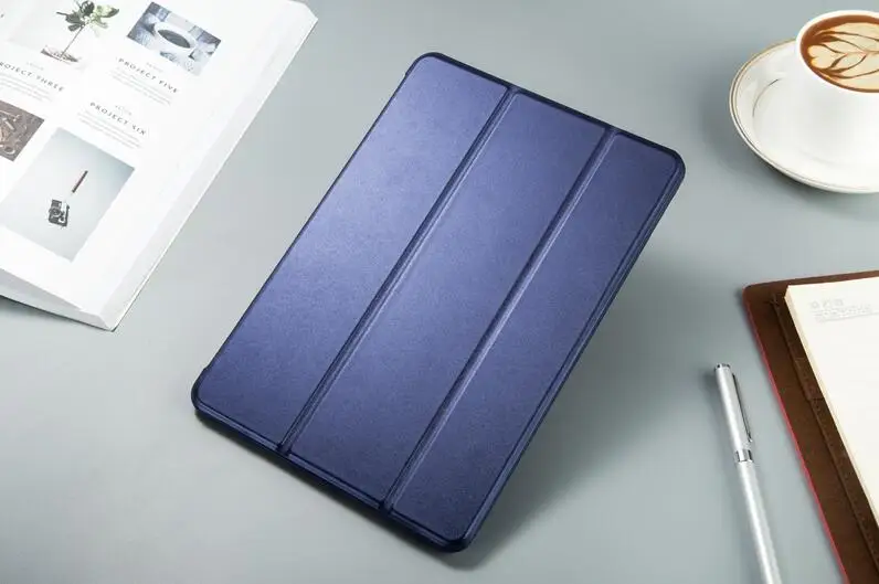 Для iPad 9,7 чехол A1822 A1823 A1893 A1954 силиконовый мягкий задний PU кожаный смарт-чехол для iPad дюймов чехол - Цвет: Navy Blue