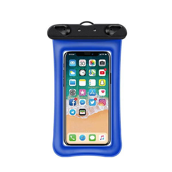 Синий ACCEZZ Универсальный Водонепроницаемый Чехол 6 дюймов для iPhone XS XR X 8 7 6 Plus водонепроницаемая сумка для samsung S8 S9 Xiaomi чехол для телефона - Цвет: Синий