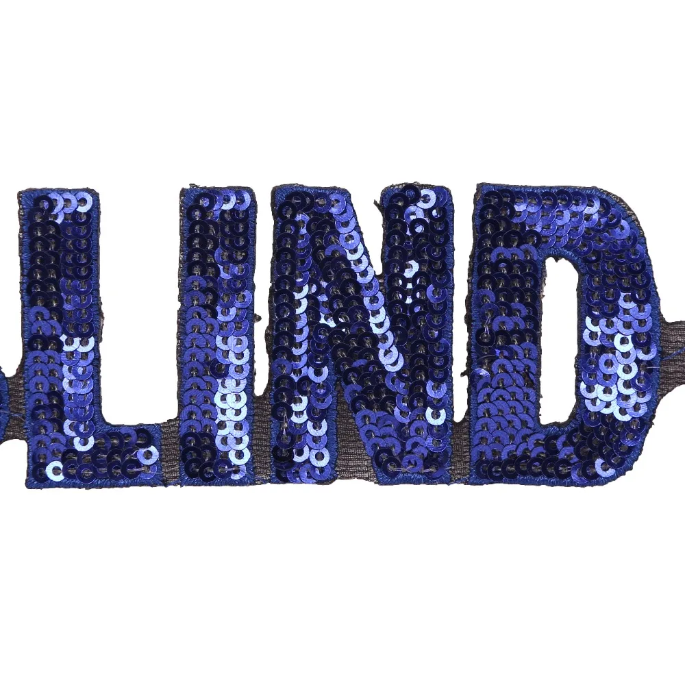 10 шт. синий английский письмо Нашивки вышивка аппликация Кружево Ткань украшения