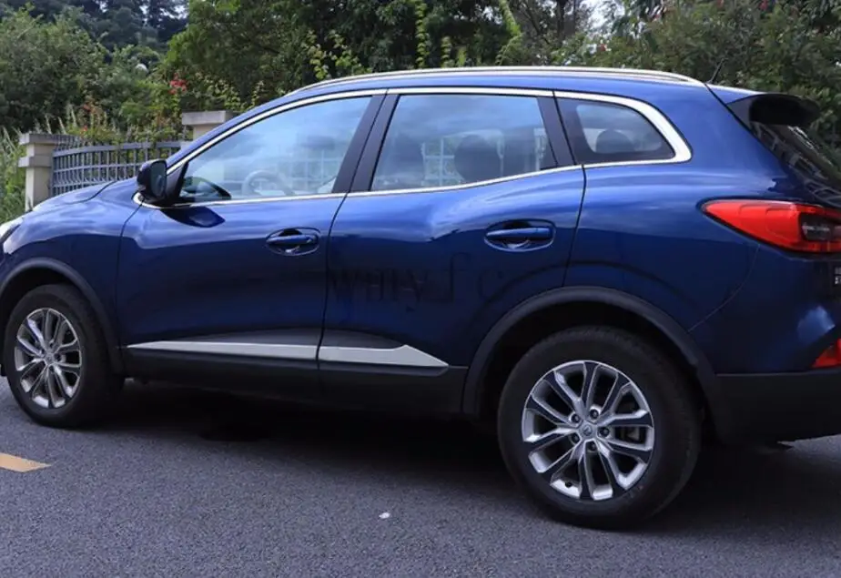 Топ для Renault Kadjar автомобильный Стайлинг Обложка детектор из нержавеющей стали боковой двери тела отделка палочки, рейки литья 4 шт