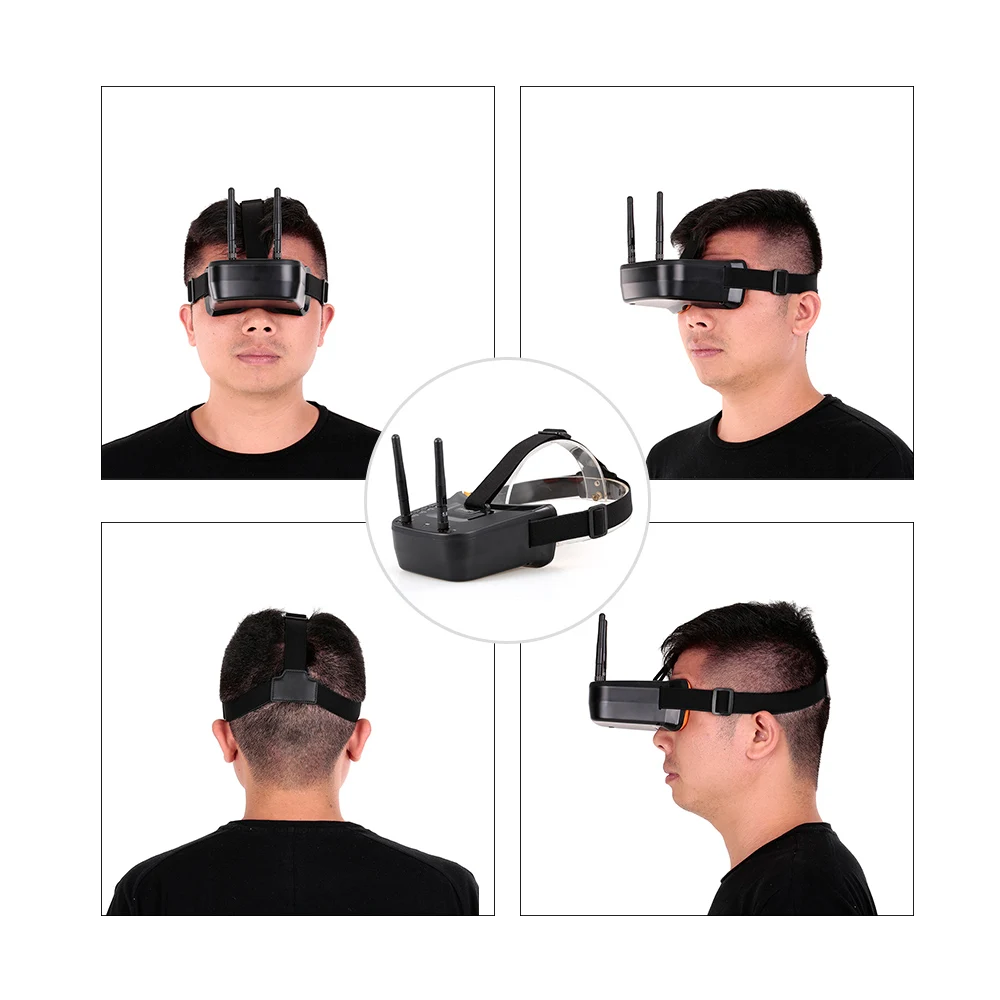 Мини FPV VR очки 3 дюйма 480*320 дисплей 5 8G 40CH автоматический поиск Встроенный 7 В 1200 мАч