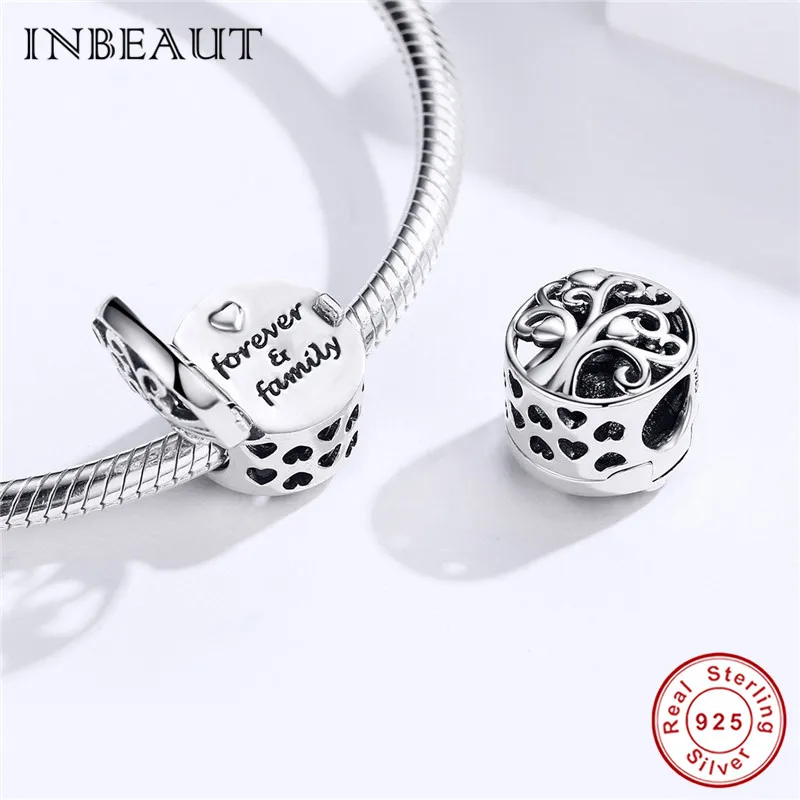 INBEAUT 100% 925 пробы Серебряная фотосессия Дерево Сердце Подарочная коробка бисер