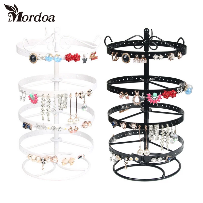 Подставка-органайзер круглая с отверстиями для серег стойка ювелирных украшений