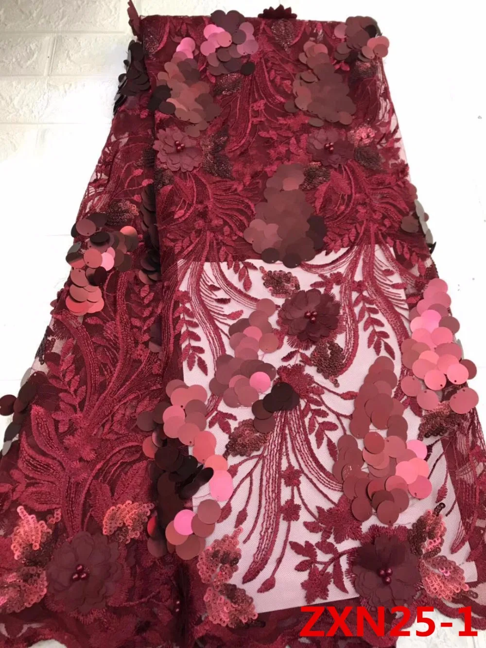 

Beautiful design tulle lace Frech lace Net lace fabric for wedding 2018 ZXN25