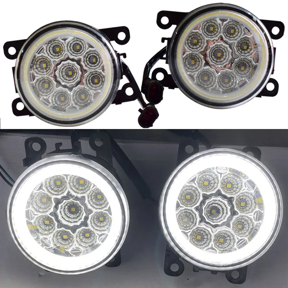Angel Eye-9 Lights 2 шт./компл. светодиодный свет автомобиля DRL 12 в дневные ходовые лампы для Suzuki SX4 салон GY 2007-2012 противотуманные фонари стайлинга автомобилей - Цвет: Angel Eye-9 Lights