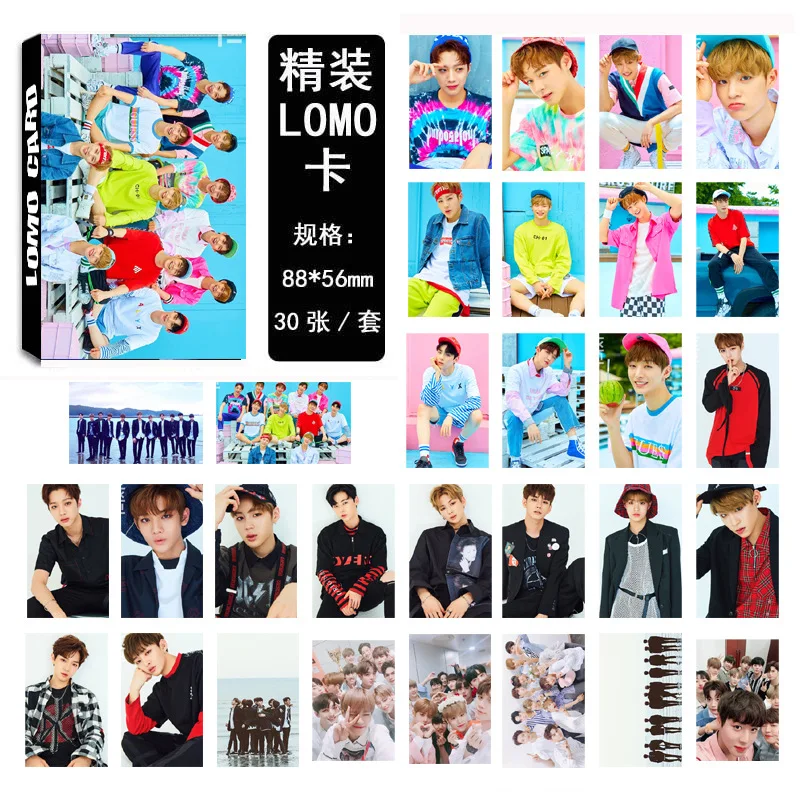 Kpop WANNA ONE LOMO маленькая коробка для карт 1X1 = 1 (TO BE ONE) 30 шт. k pop поздравительная