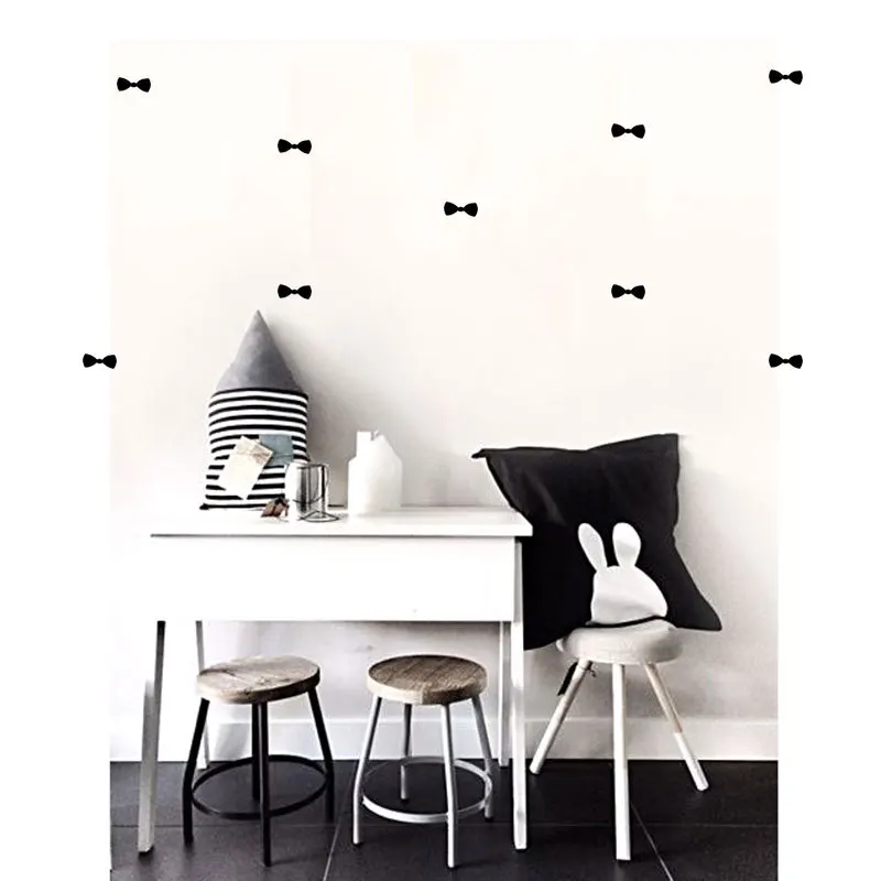 Прекрасный маленький лук стены Стикеры девочек вечерние Украшение галстук