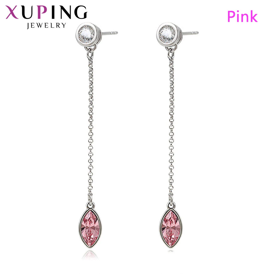 11,11 Xuping повседневные серьги простого дизайна с кристаллами Swarovski модные ювелирные изделия подарки ко дню Святого Валентина дамские S162.1-97634