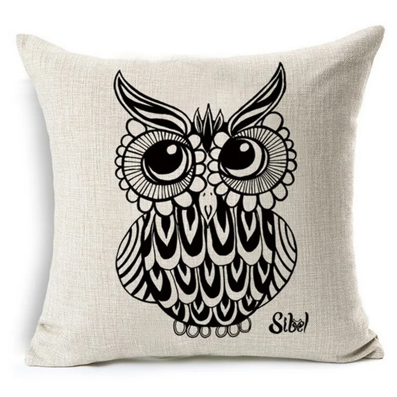 Чехол для подушки из льна декоративная наволочка винтажный квадратный стул