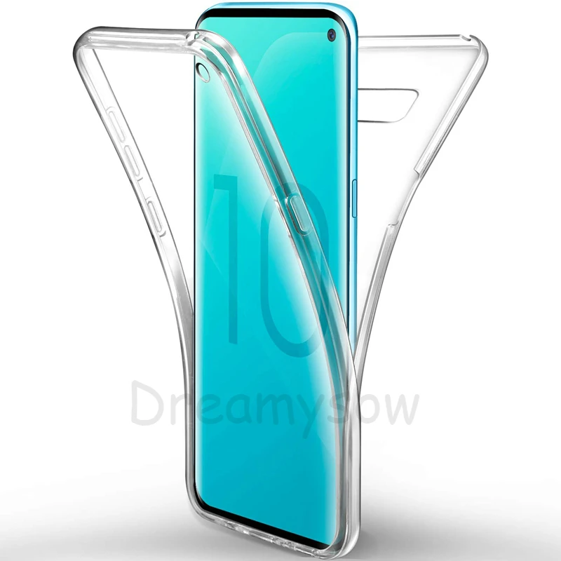 360 градусов полный корпус мягкий прозрачный чехол для телефона samsung Galaxy A50 A30 M10 A7 A6
