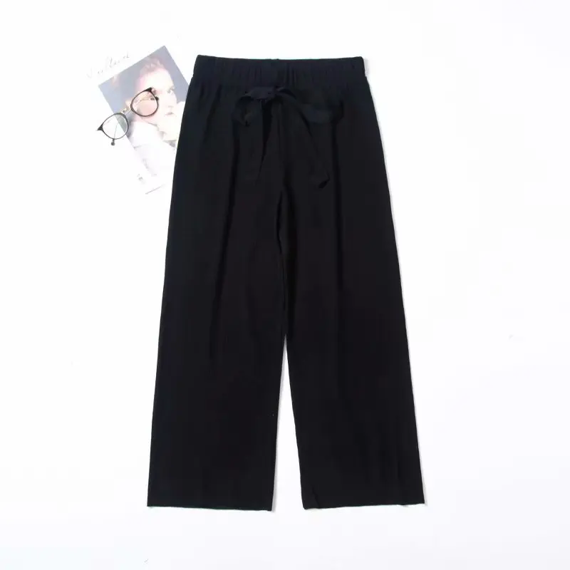 2019 Плюс Размер повседневные широкие брюки весна лето женская одежда модные