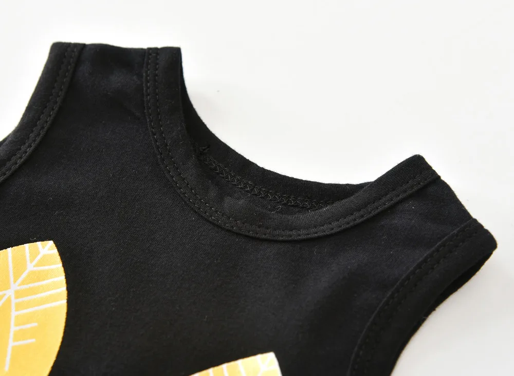 Летний стиль 2020 детский слитный комбинезон без рукавов с мультяшным принтом для