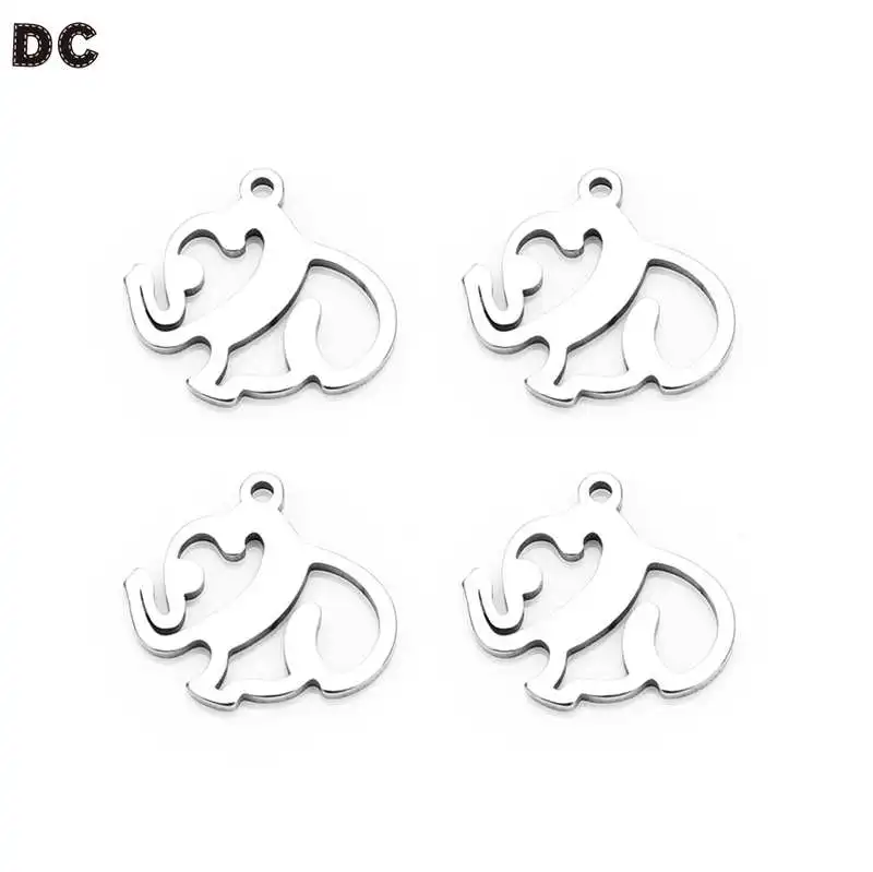 Аксессуары подвески из нержавеющей стали в форме слона для браслетов модные