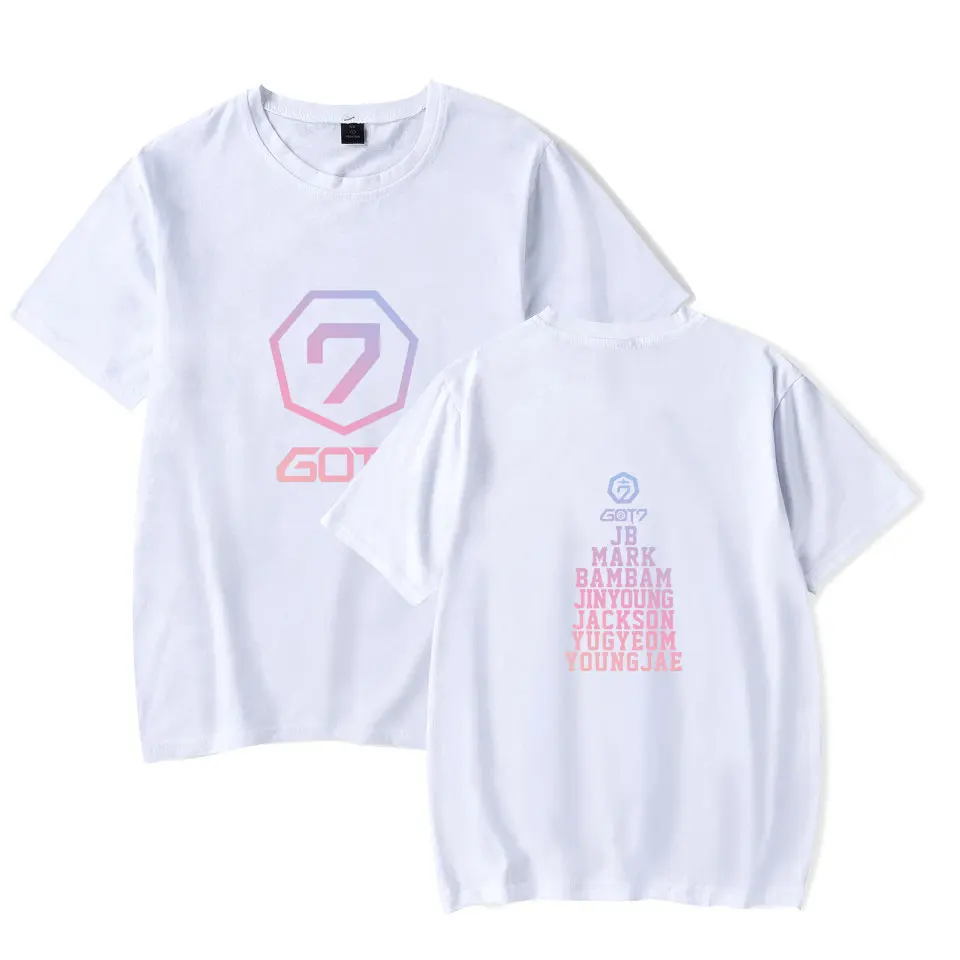 GOT7 T-shirts Summer Style Short Sleeve Kpop Hip Hop Tee Shirt Fashion Print Cool XXS To 4XL | Мужская одежда