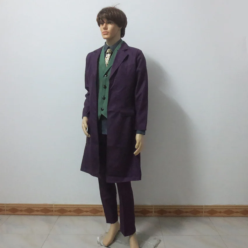 Темный рыцарь джокер костюм Джокера наряды Классический Хэллоуин косплей героя