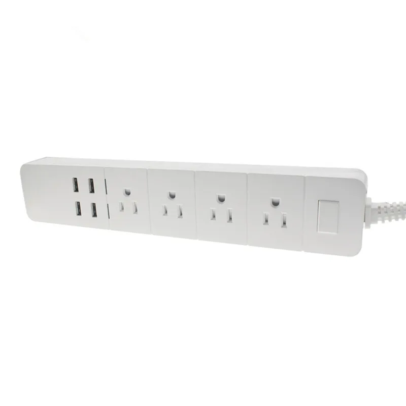 2019 Горячая продажа Wifi умная полоса розетка 4 гнезда США вилка USB зарядное