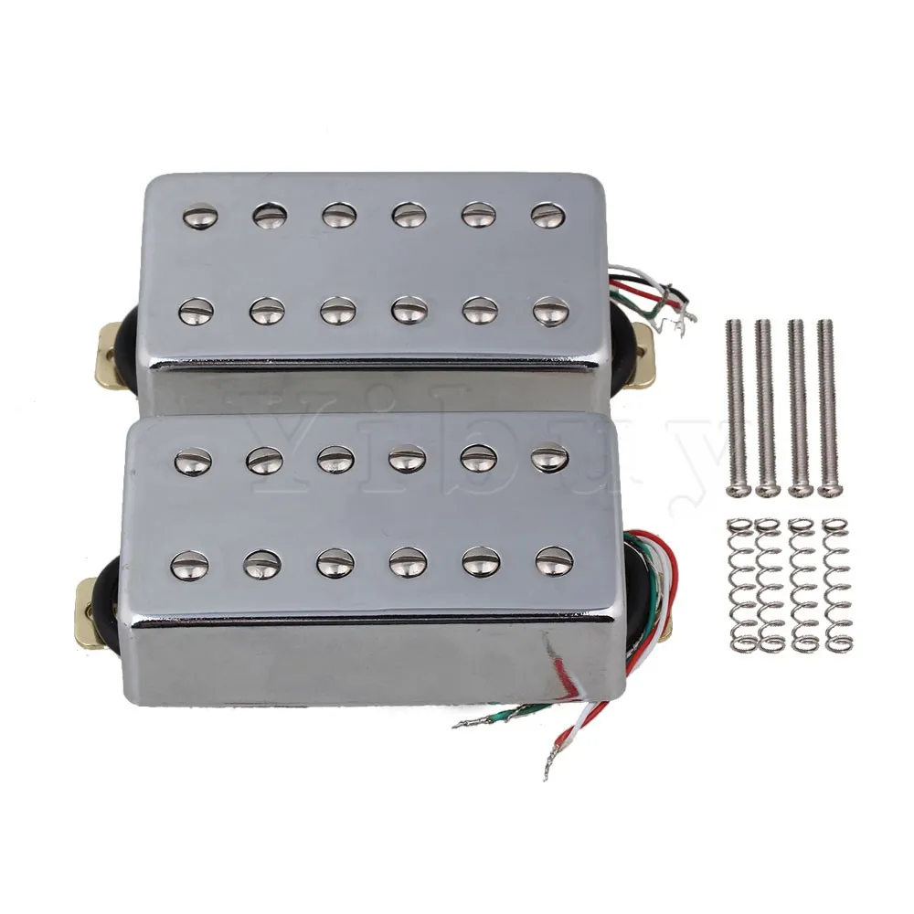 Yibuy 2 шт цельное серебряное покрытие 50 мм 52 Humbucker пикапы для электрогитары|Детали и