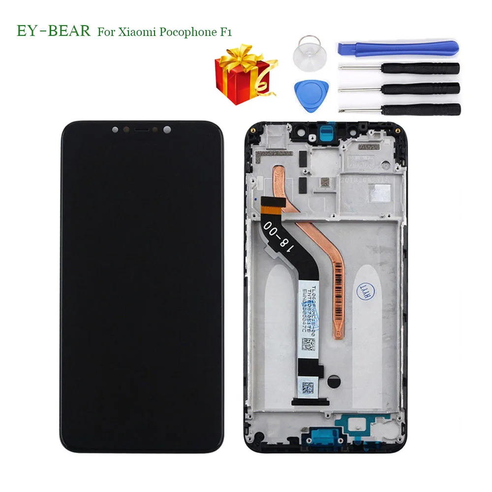 EY BEAR ЖК дисплей 6 18 &quotдюймов для Xiaomi Pocophone F1 кодирующий преобразователь