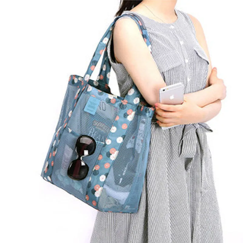 Повседневная Женская вместительная сумка тоут с цветочным принтом из полиэстера