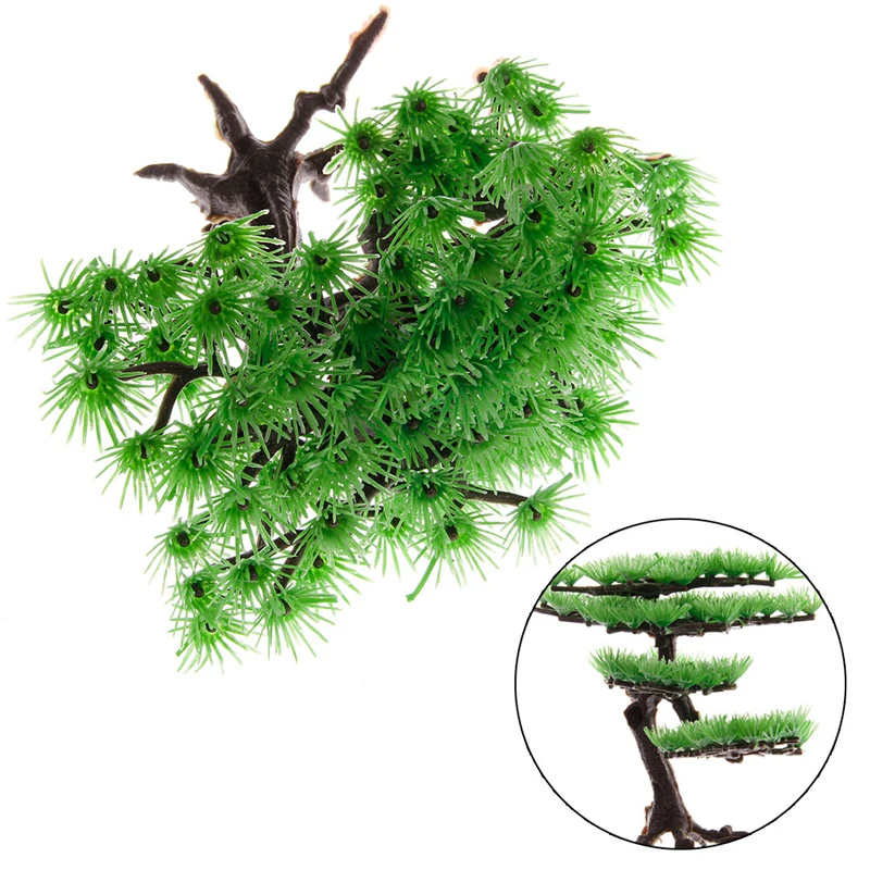 Товары для водных питомцев искусственные растения Plstic Pine Tree аквариум рыб
