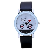 new fashion love bike couple watches suitable for luxury women dress casual sports men round buckle leather watches
