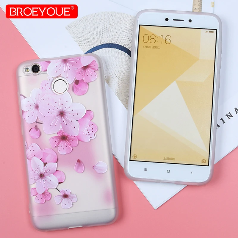 BROEYOUE Роскошный кожаный чехол задняя крышка для Xiaomi Redmi 4x 4A Y1 Lite 5A 5 Plus S2 6 Pro рельеф