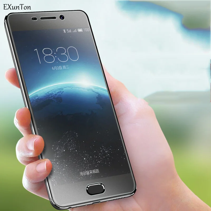 EXUNTON 2.5D полное покрытие 9H твердое стекло для Meizu M6s M5 M6 Note защита от отпечатков