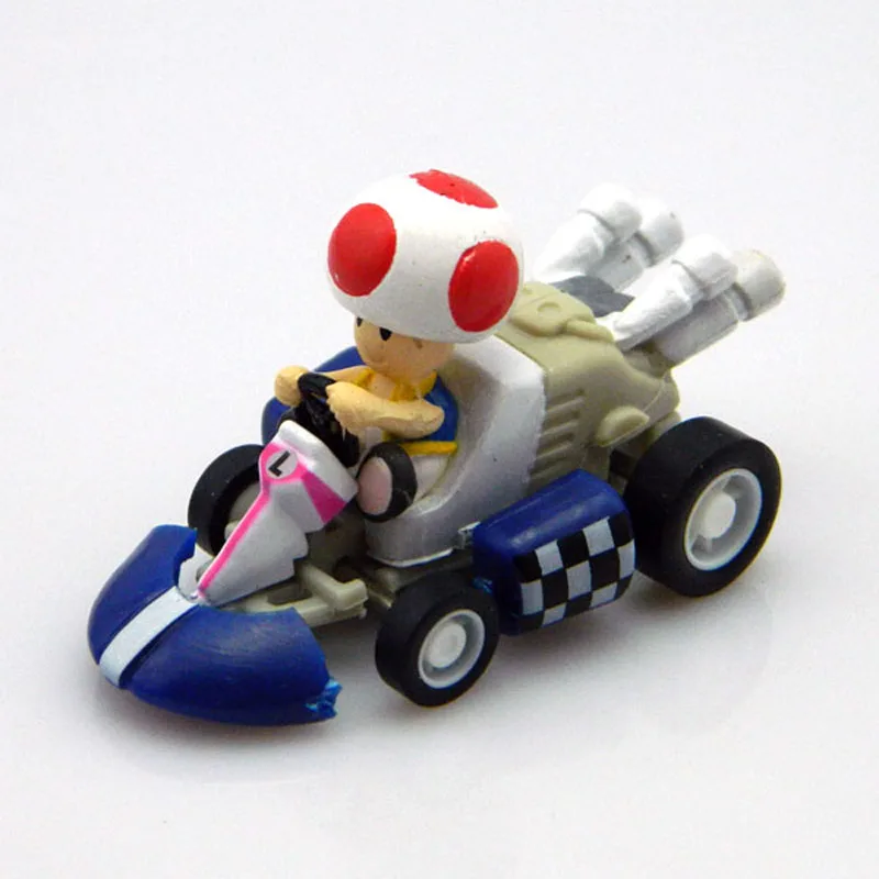 6 шт./лот Супер Марио мини Kart отступить Автомобили Луиджи Жаба Теплозаправщик koopa